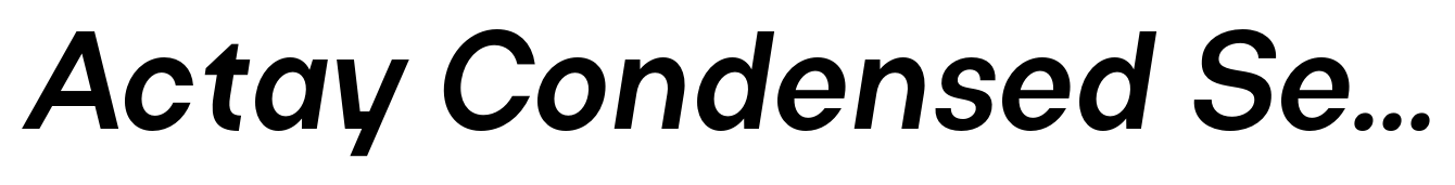 Actay Condensed Semi Bold Italic